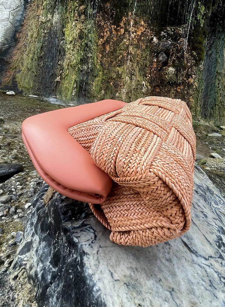 Themoirè TIA WEAVED STRAW BROWN Economico