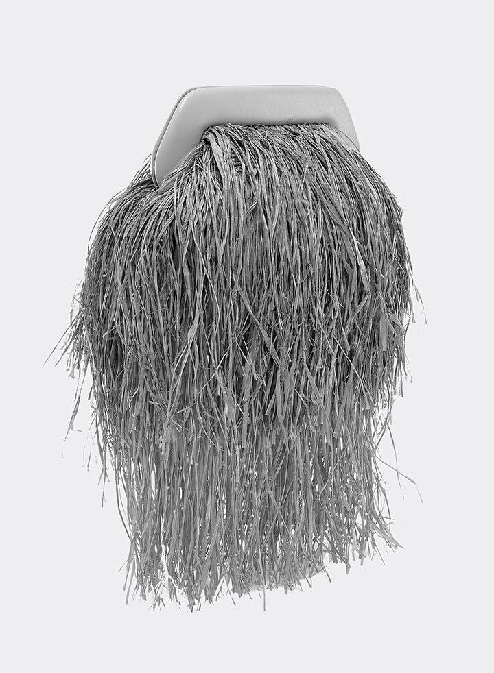 Themoirè BIOS STRAW FRINGES BLACK NATURAL Nuova