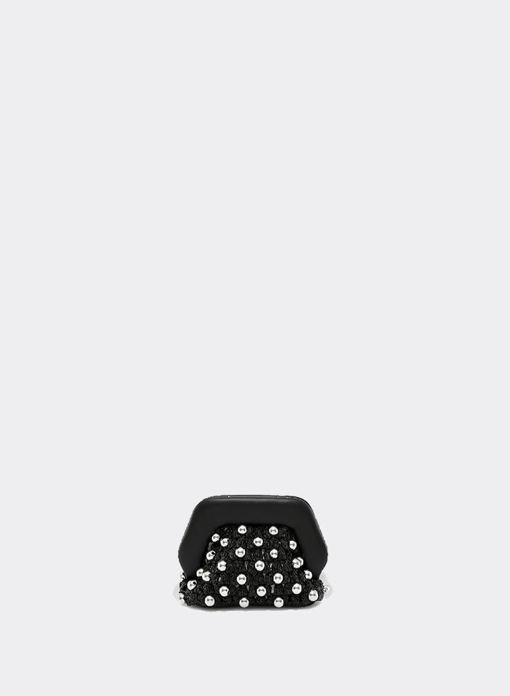Themoirè GEA STRAW BEADS BLACK/SILVER Offerta