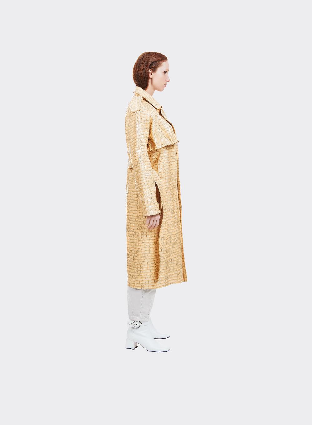 Themoirè TRENCH VEGAN CROCO BEIGE 2025