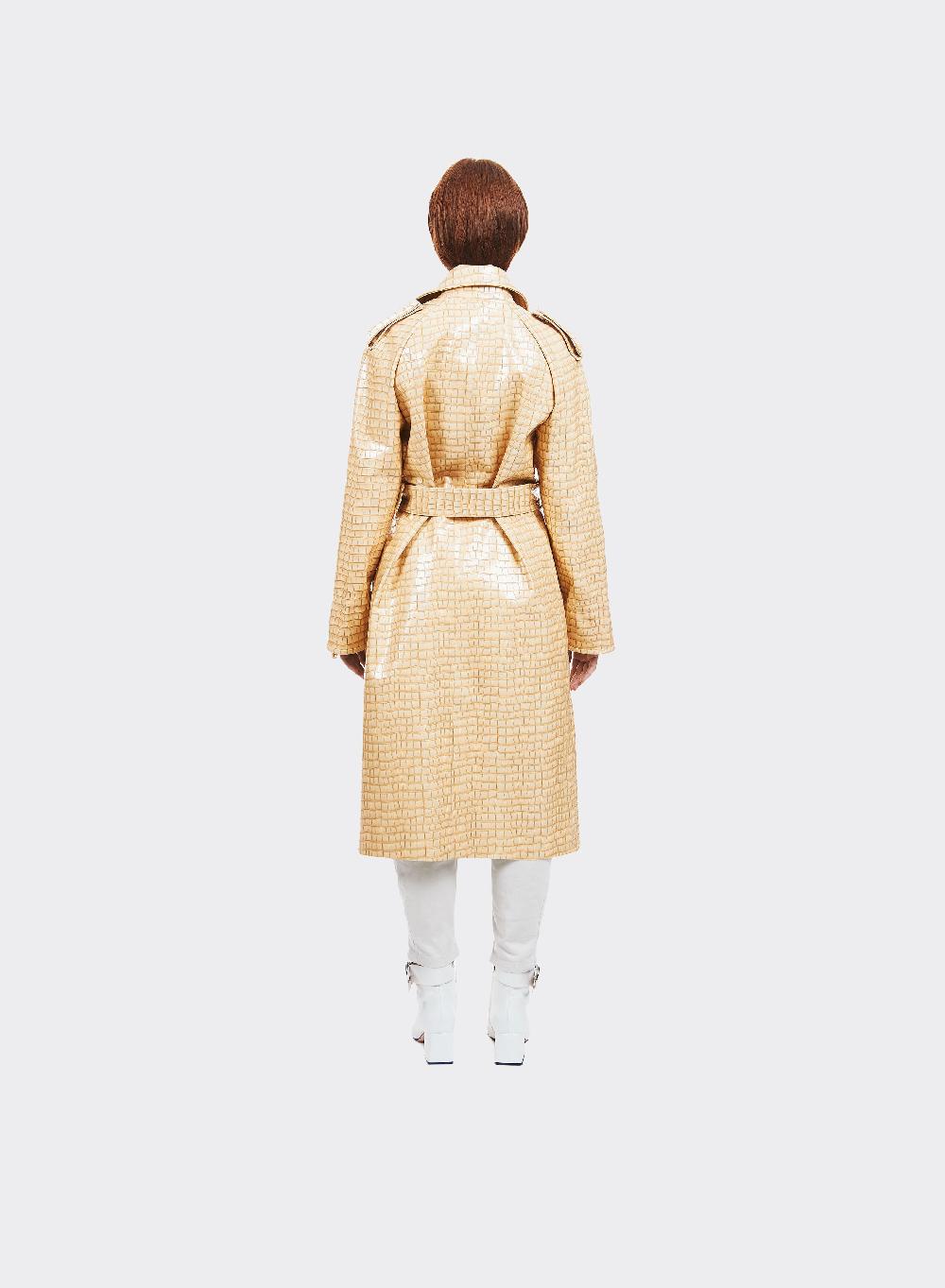 Themoirè TRENCH VEGAN CROCO BEIGE 2025