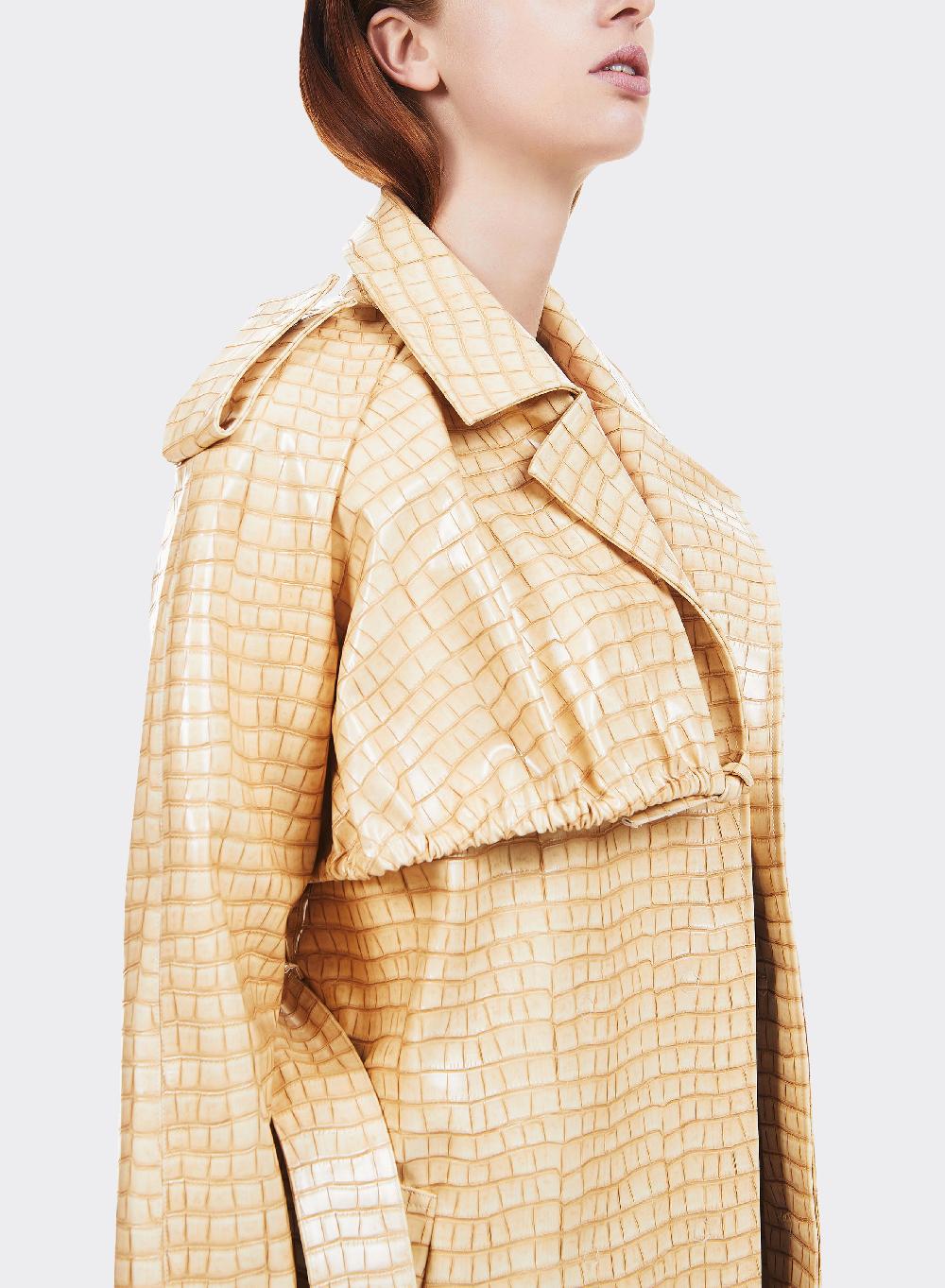Themoirè TRENCH VEGAN CROCO BEIGE 2025