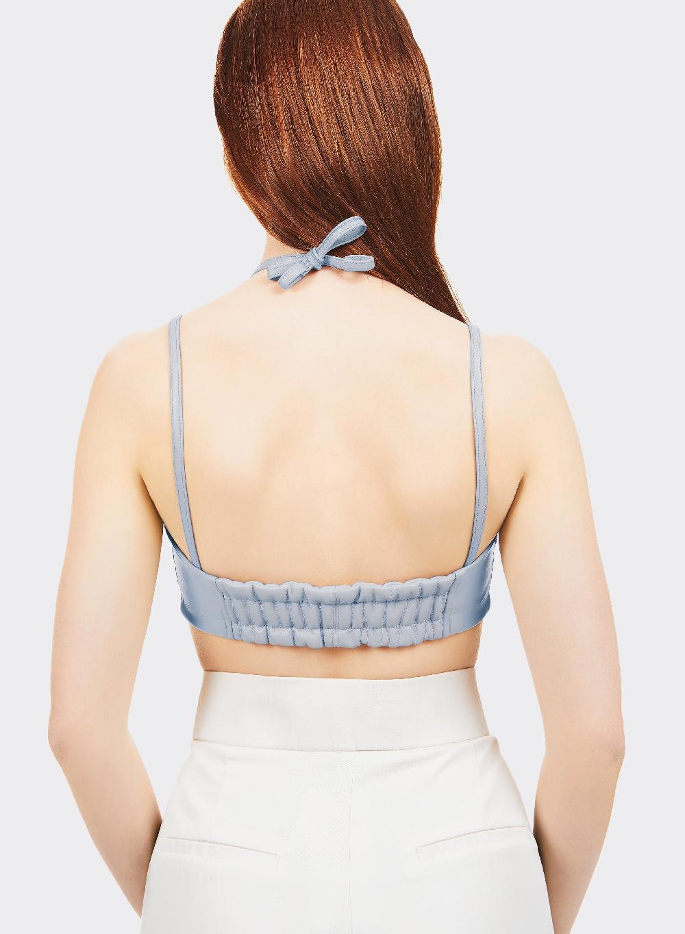 Themoirè BRALETTE VEGAN FABRIC LIGHT BLUE Spedizione Gratuita