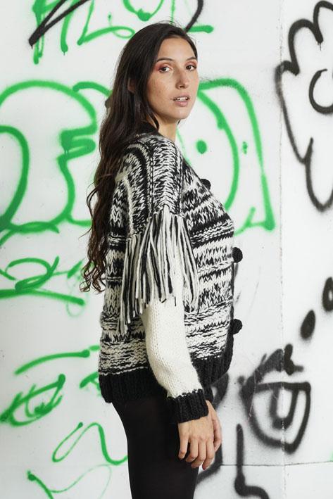 Tricot à Porter Cardigan fringe sleeves Offerte