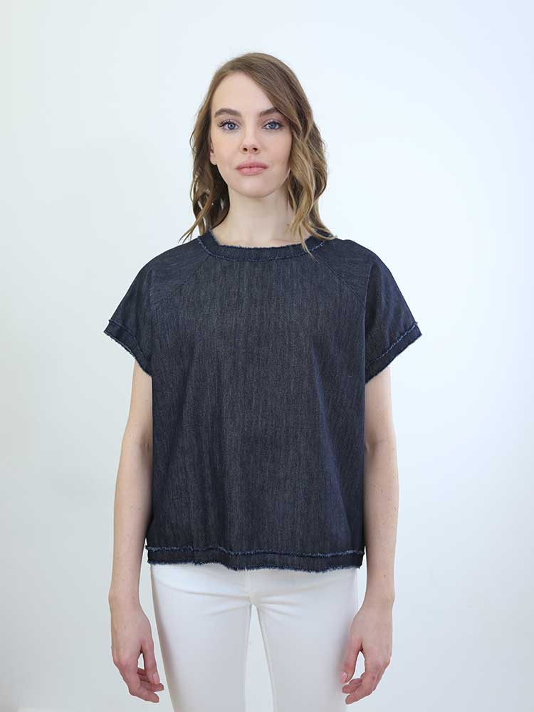 Tricot à Porter CAMICIA DENIM CON APERTURA SULLA SCHIENA Qualità