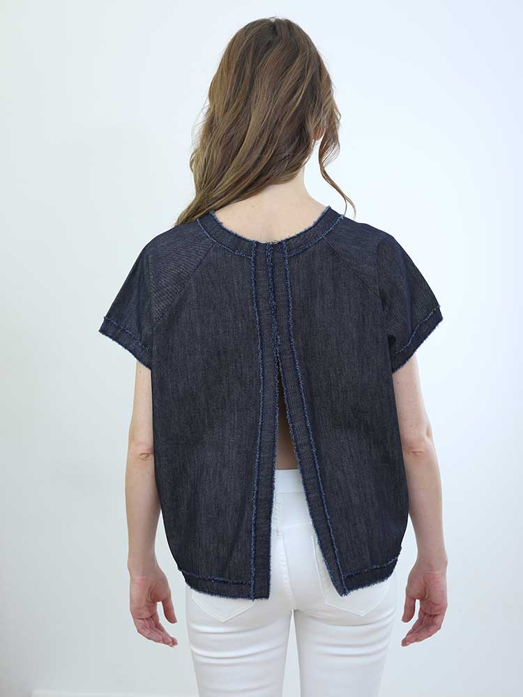 Tricot à Porter CAMICIA DENIM CON APERTURA SULLA SCHIENA Qualità