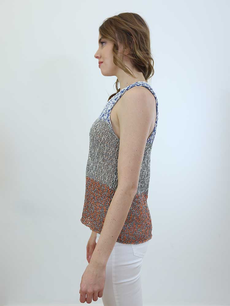 Tricot à Porter CANOTTA TRAFORATA SCOLLO AMERICANA Spedizione Gratuita