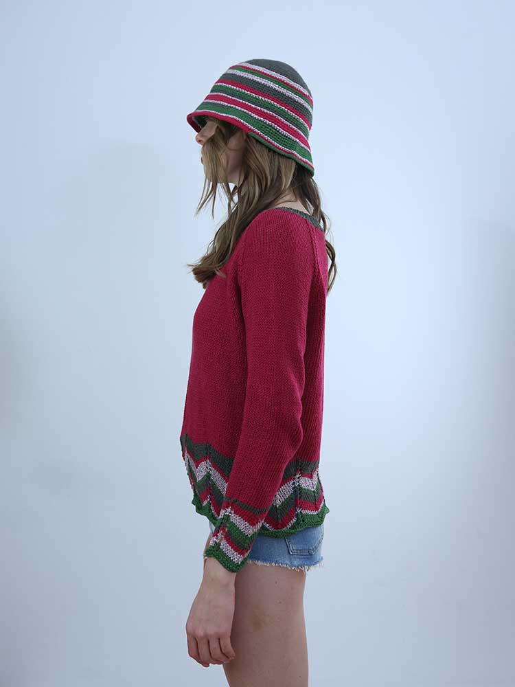Tricot à Porter MAGLIA CON BORDO CROCHET FANTASIA Shopping Online
