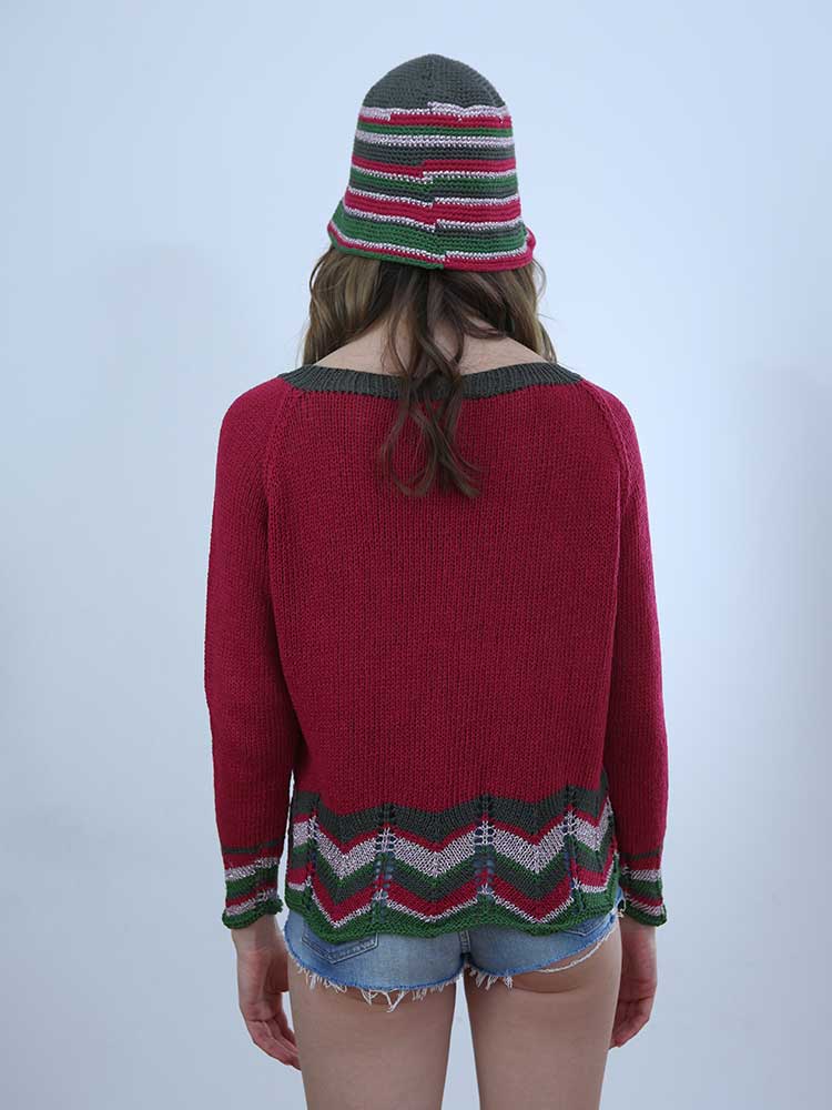 Tricot à Porter MAGLIA CON BORDO CROCHET FANTASIA Shopping Online