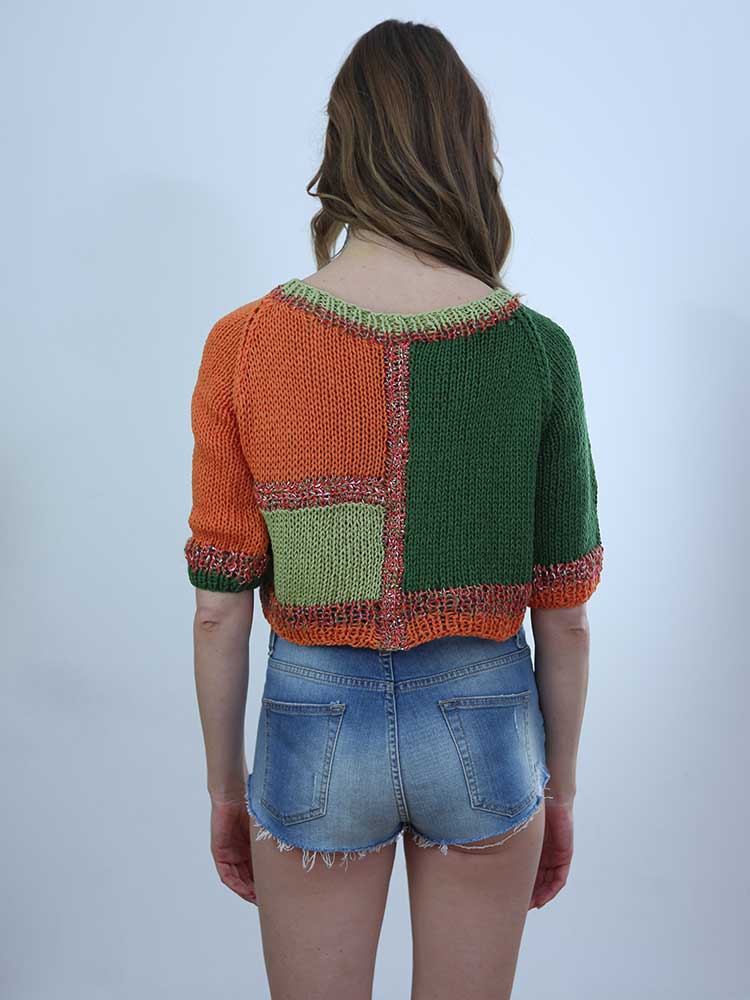 Tricot à Porter MAGLIA CROPPED MANICA 3/4 Affare Del Giorno