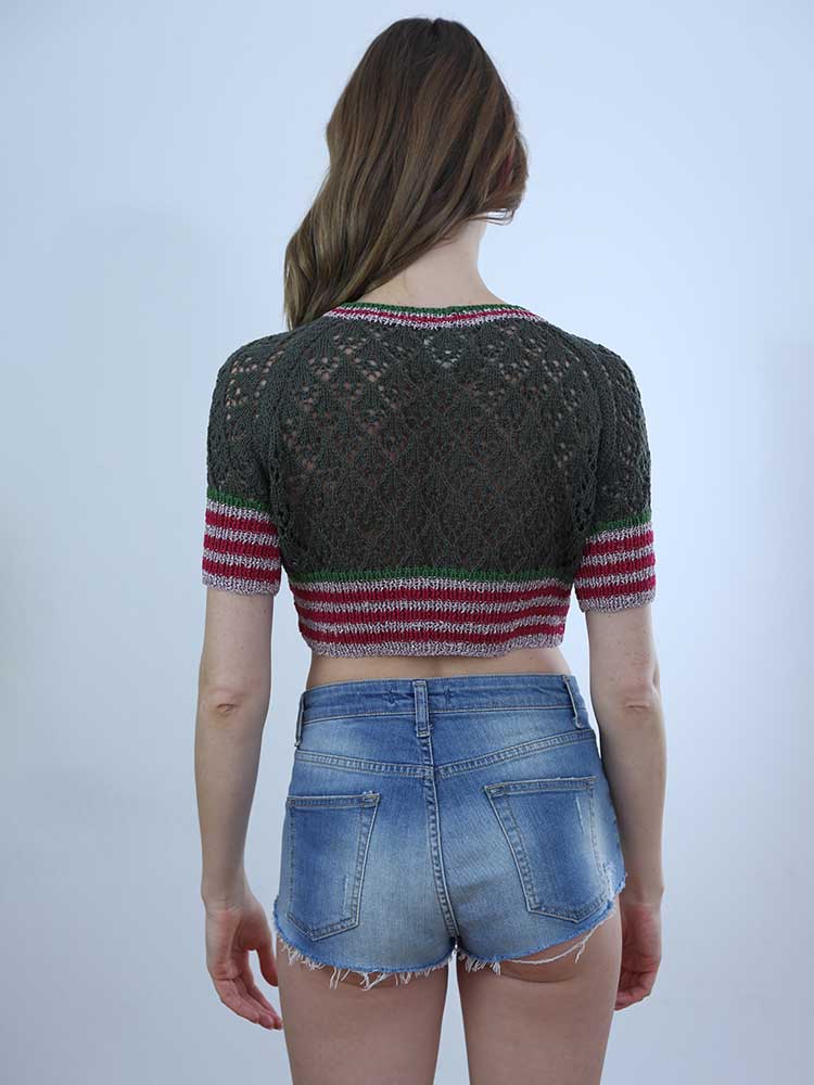 Tricot à Porter MAGLIA CROPPED TRAFORATA Prezzo Ridotto