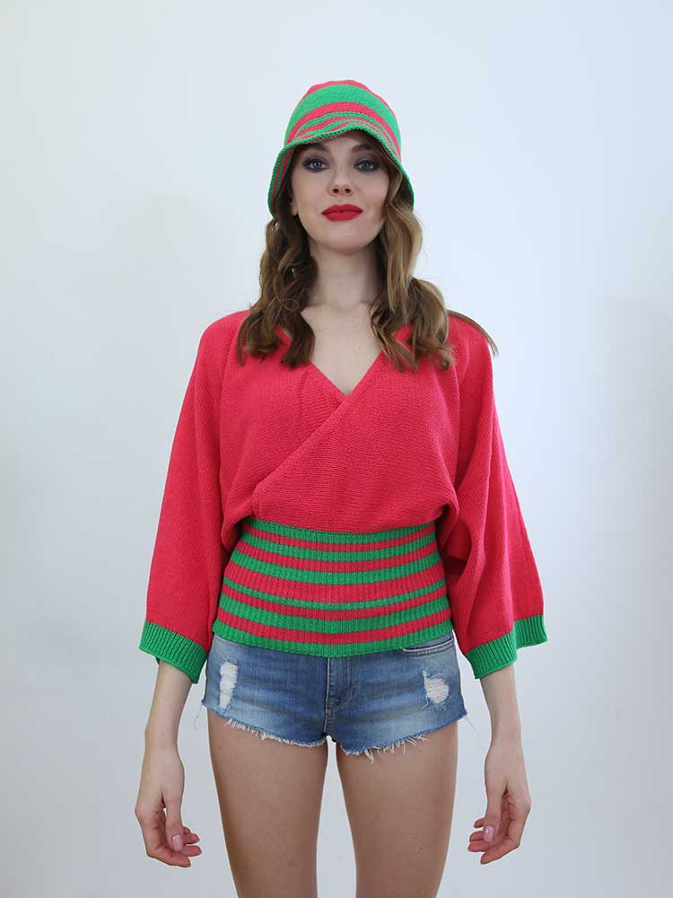 Tricot à Porter MAGLIA PIPISTRELLO FASCIA ALTA IN VITA Sconto