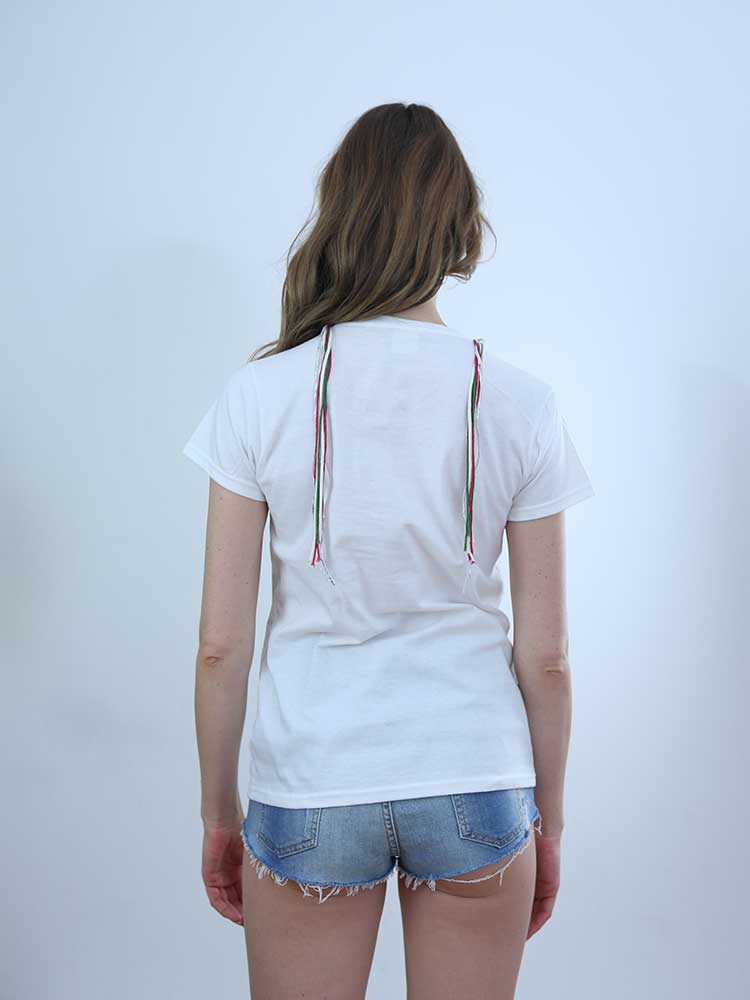 Tricot à Porter T-SHIRT CON APPLICAZIONE CROCHET Vendita Calda