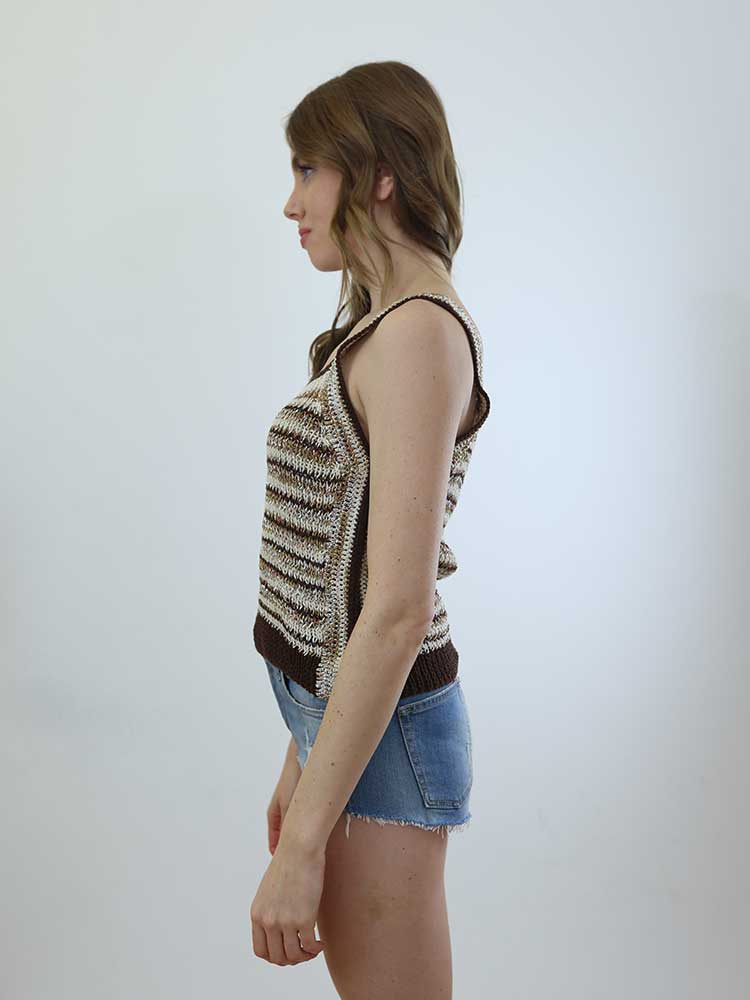 Tricot à Porter TOP RIGHE CROCHET Italy