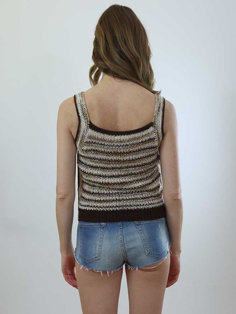 Tricot à Porter TOP RIGHE CROCHET Italy