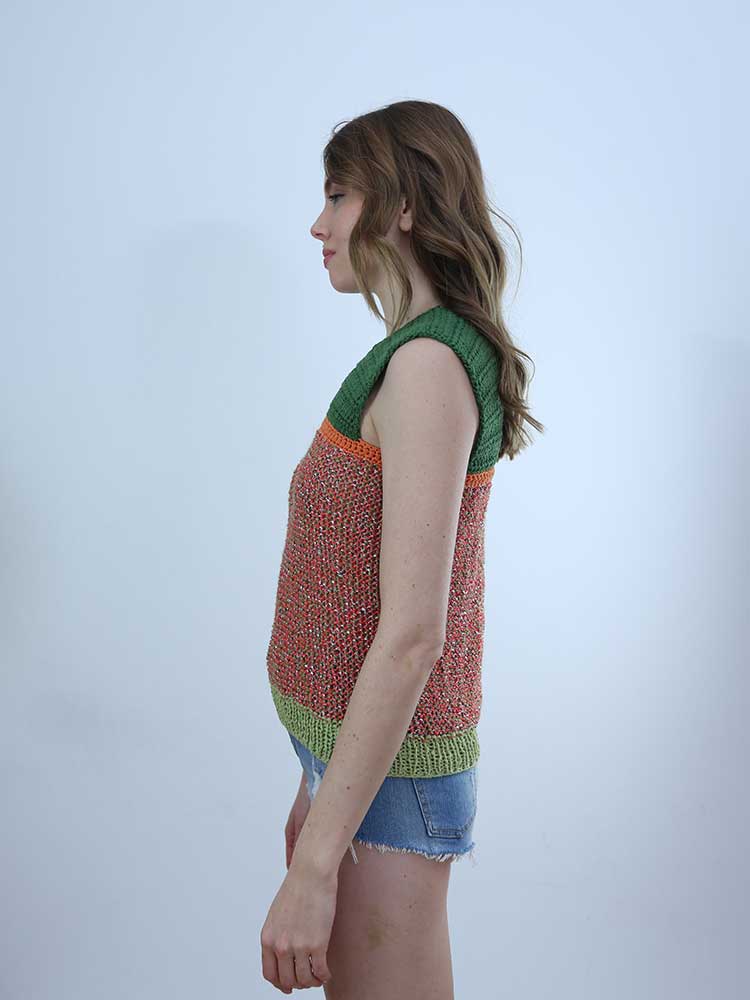 Tricot à Porter TOP SPALLA LARGA SCOLLO V Italia