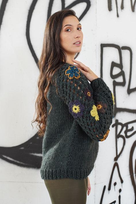 Tricot à Porter Flower sleeves Negozi Online