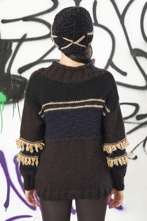 Tricot à Porter Sweater fringe Economico