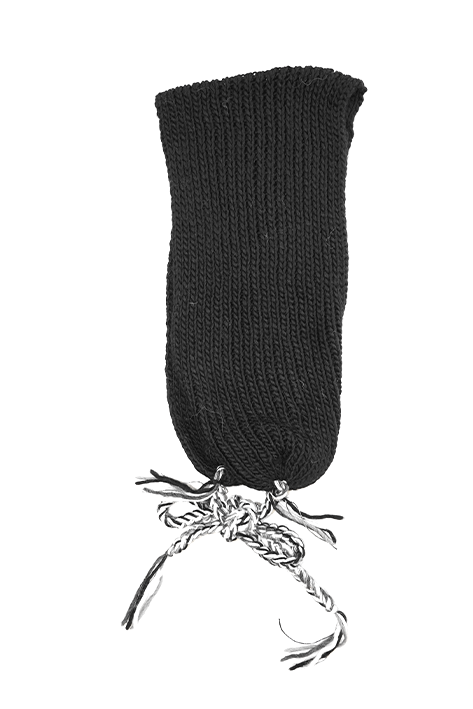 Tricot à Porter Zig zag neck scarf black Vendita Calda