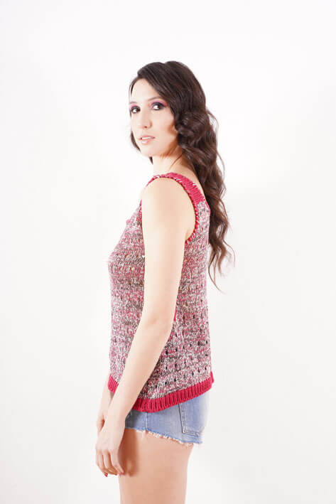 Tricot à Porter Tank top holes lurex Shopping Online