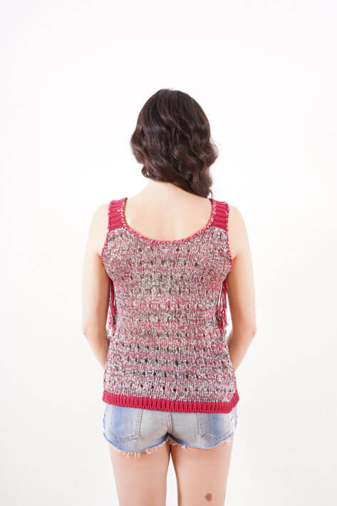 Tricot à Porter Tank top holes lurex Shopping Online