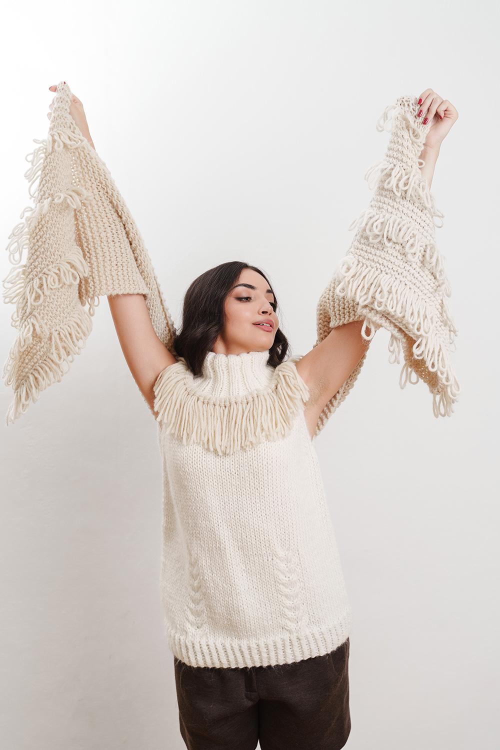 Tricot à Porter Sciarpa con finitura punto pelliccia Fino Al -60%