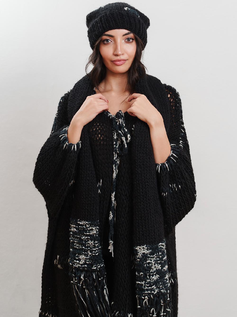 Tricot à Porter Maxi Cardigan intarsi Economico
