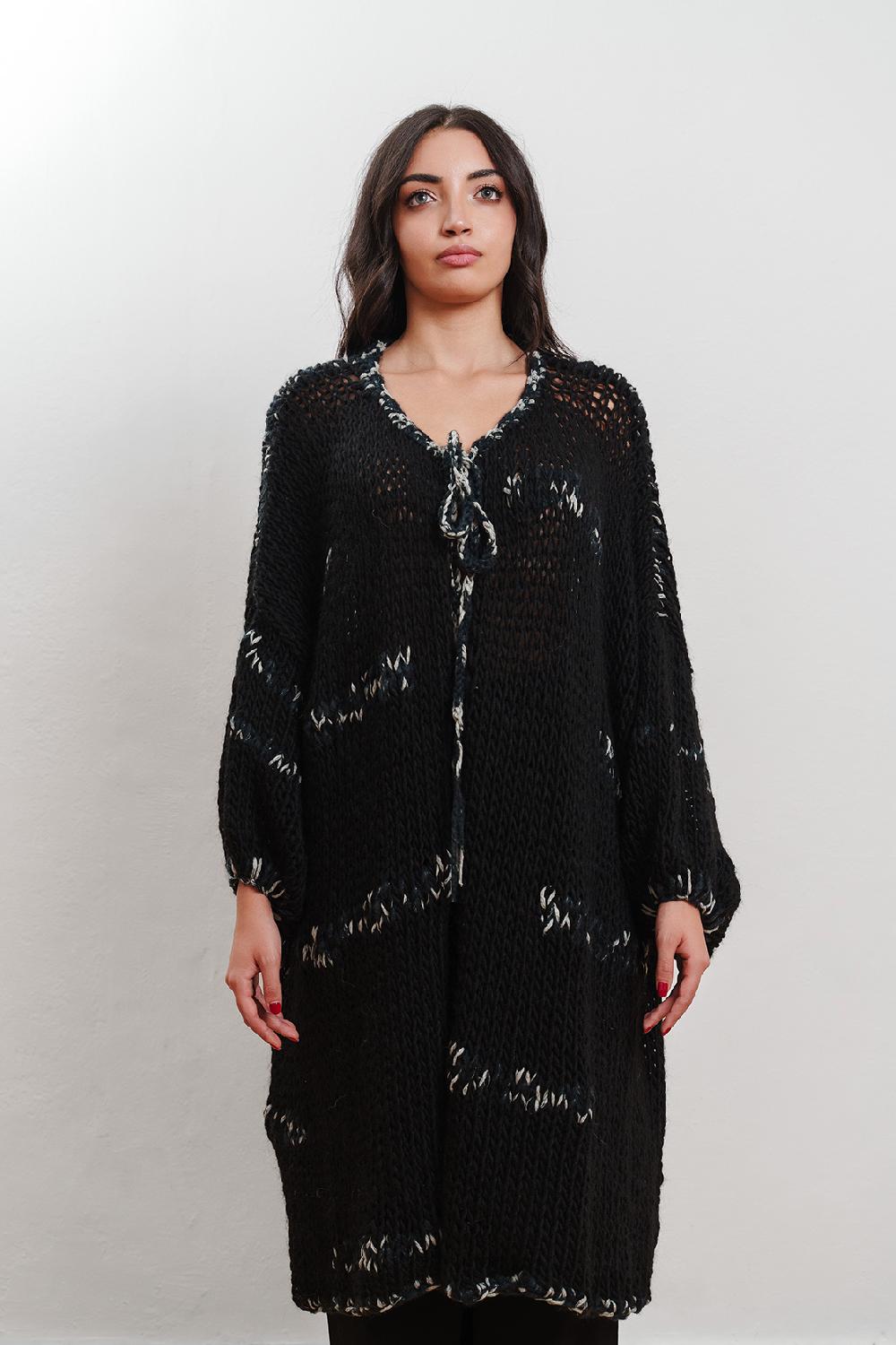 Tricot à Porter Maxi Cardigan intarsi Economico