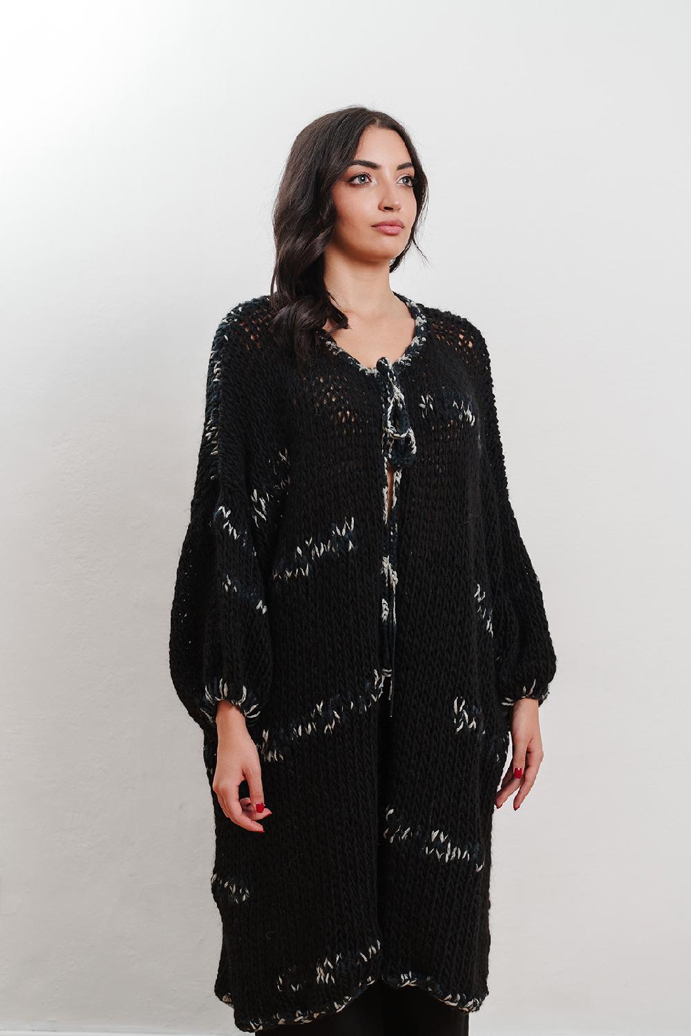 Tricot à Porter Maxi Cardigan intarsi Economico