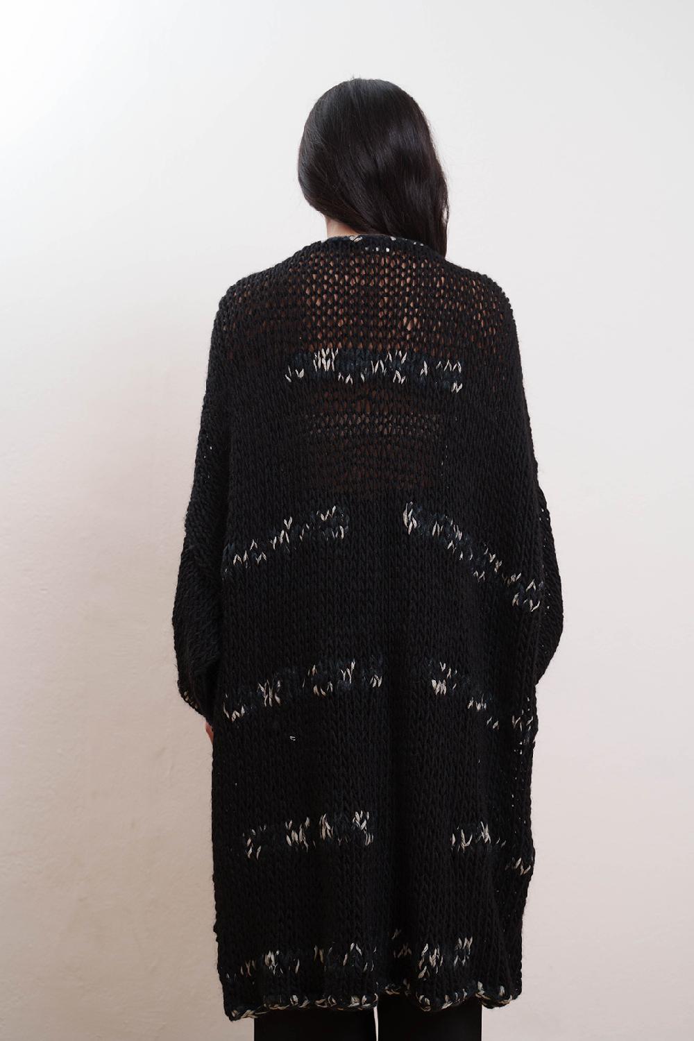 Tricot à Porter Maxi Cardigan intarsi Economico