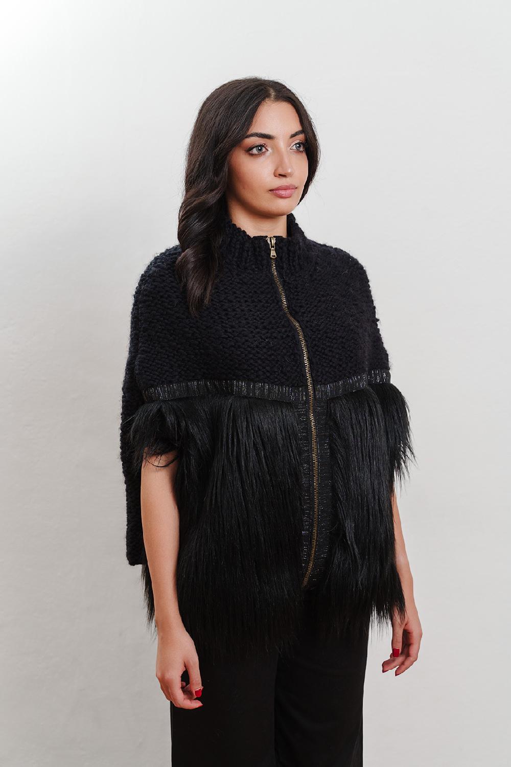 Tricot à Porter Poncho pelo Saldi
