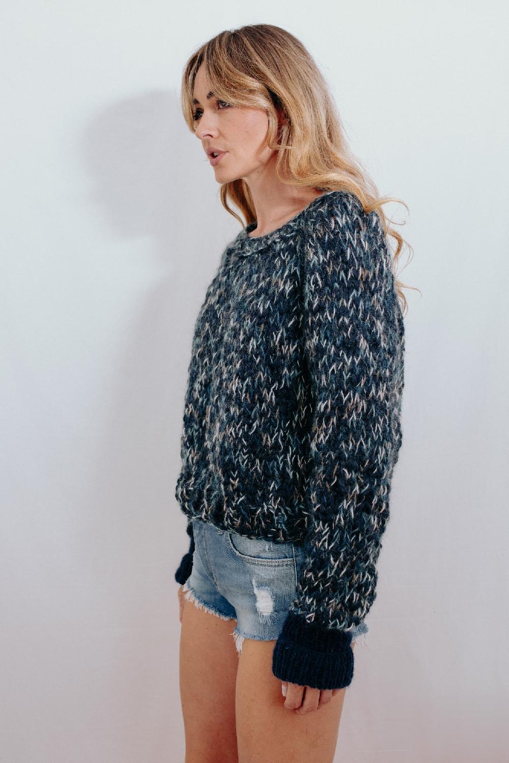 Tricot à Porter Maglia cube manica raglan In Linea