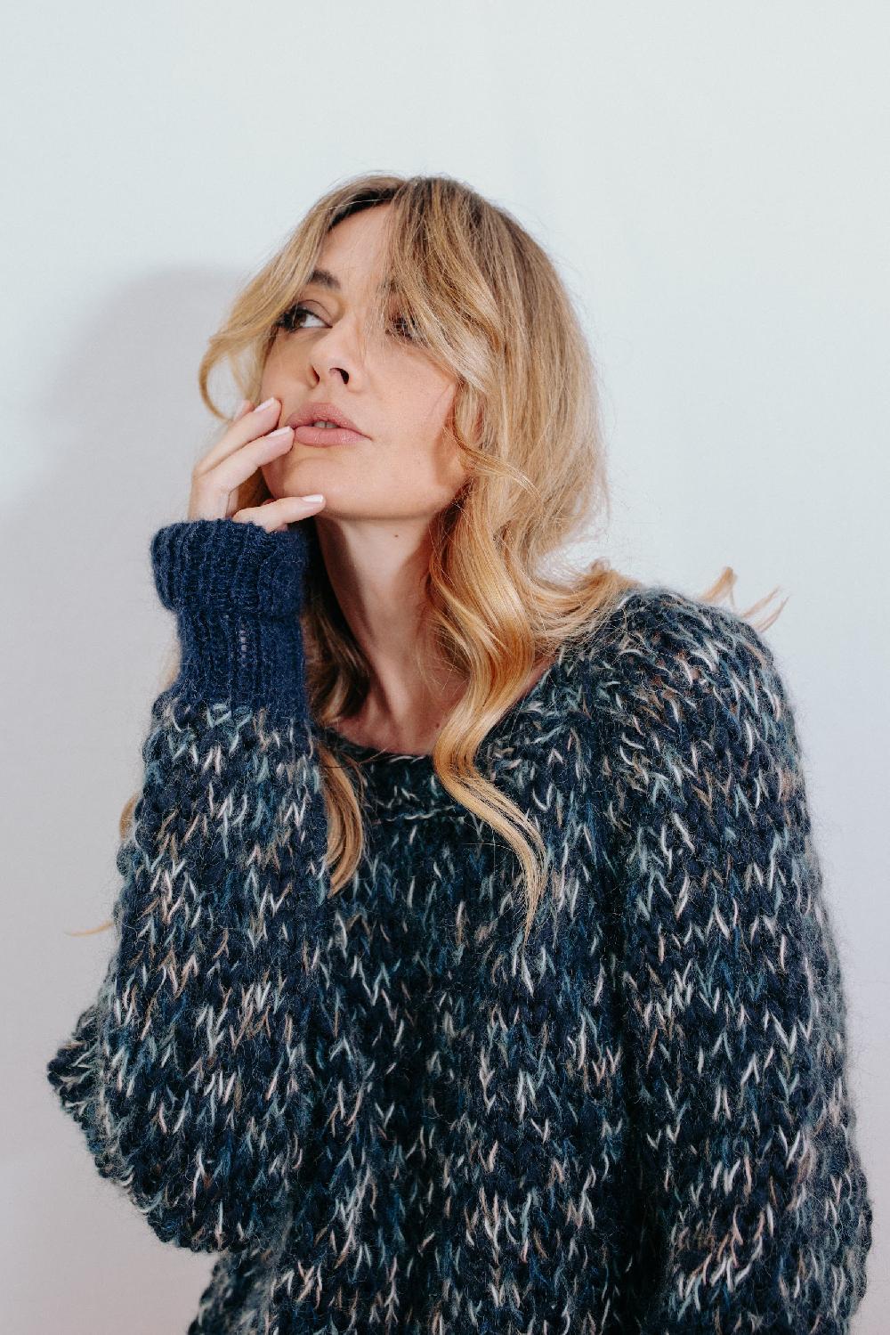 Tricot à Porter Maglia cube manica raglan In Linea