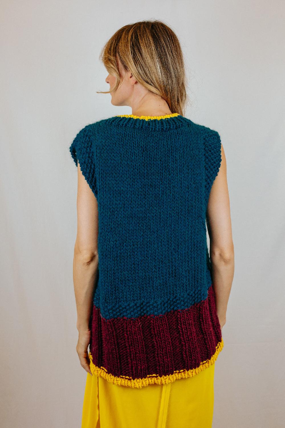 Tricot à Porter Gilet over a 3 colori Spedizione Gratuita
