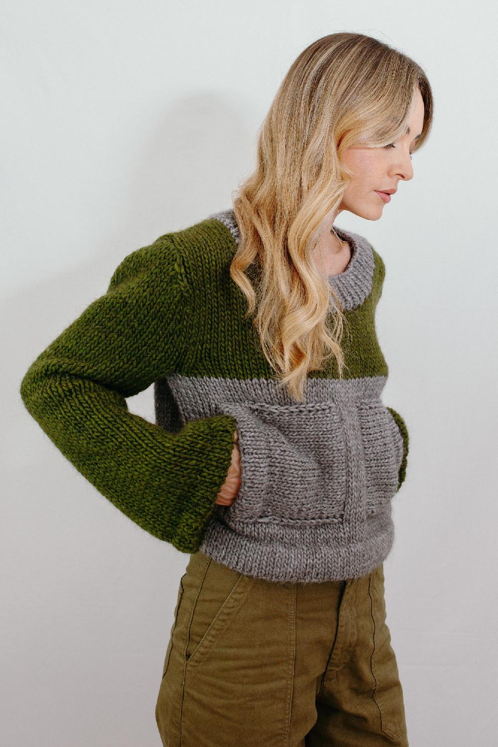 Tricot à Porter Maglia cube tasche applicate Shopping Online