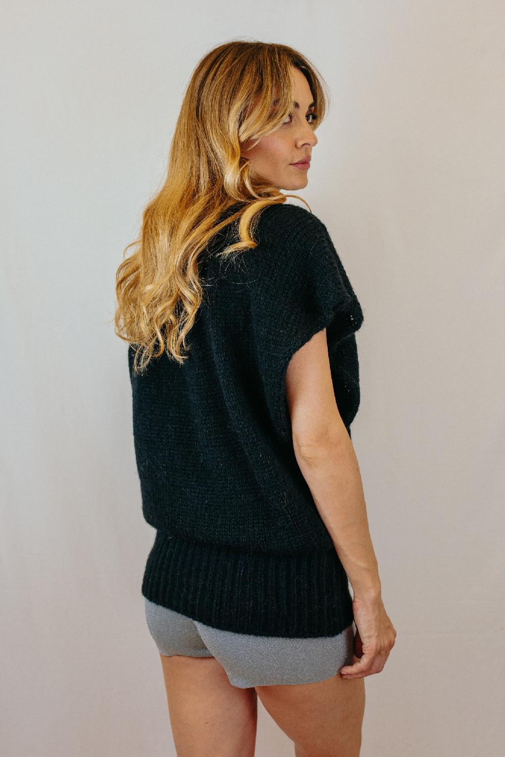 Tricot à Porter Maxi gilet taglio girocollo Economico
