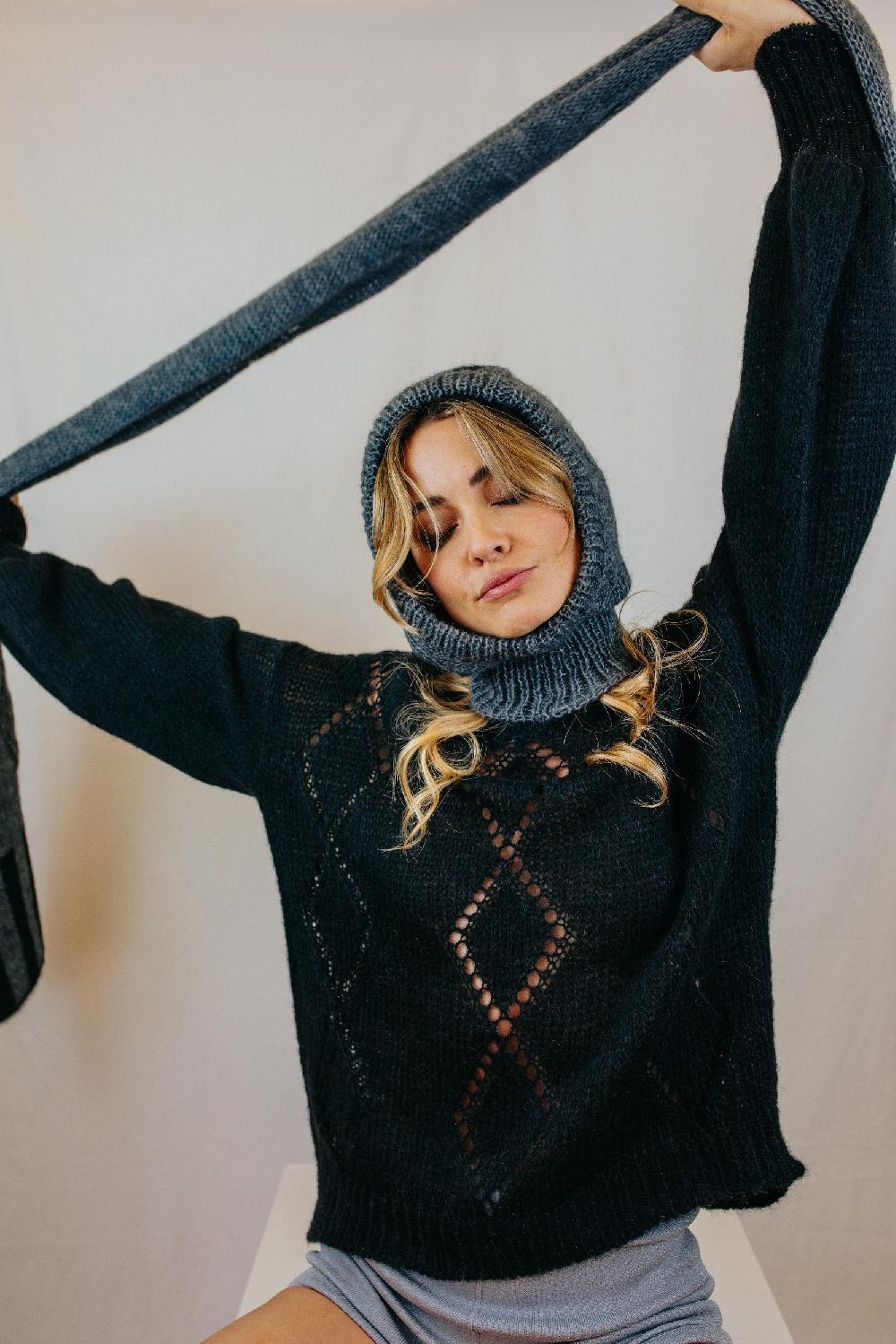Tricot à Porter Maglia girocollo con traforo a rombi Fino al 65% di sconto