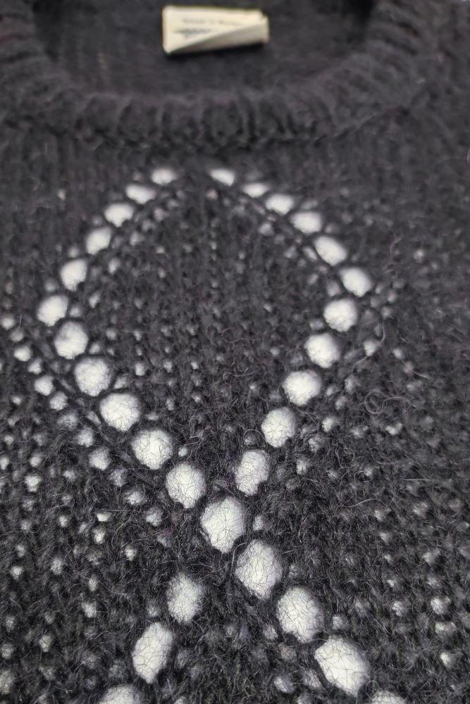 Tricot à Porter Maglia girocollo con traforo a rombi Fino al 65% di sconto