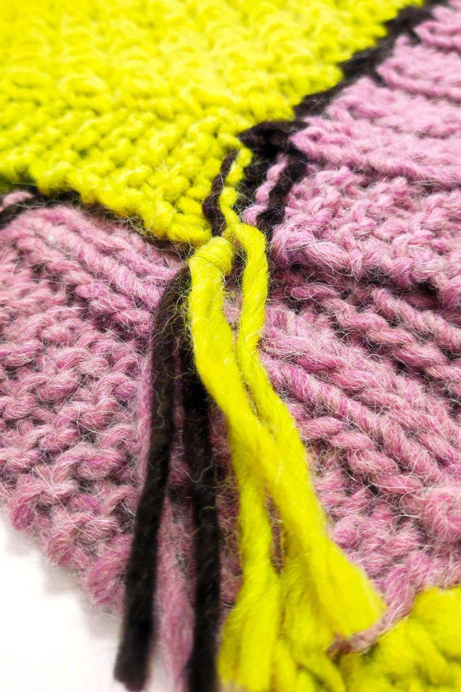 Tricot à Porter Sciarpa con coste e festoni Offerta speciale della fabbrica