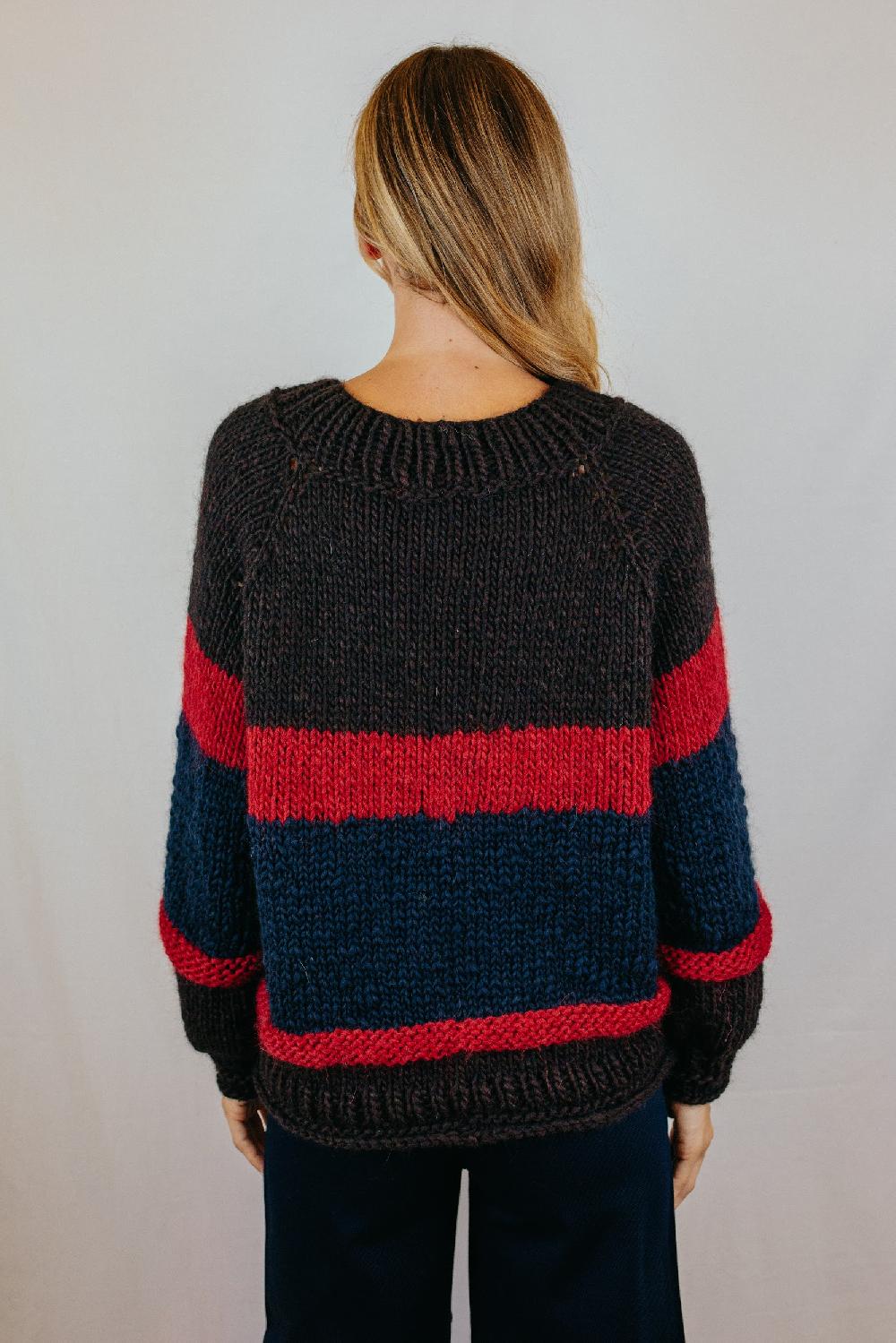 Tricot à Porter Maglia girocollo righe Nuova