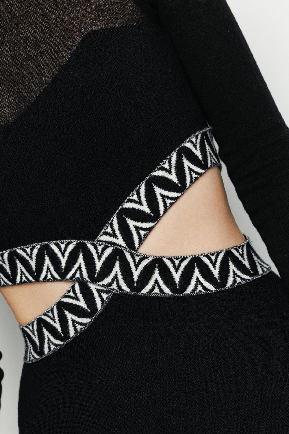 Akep ABITO CORTO AKEP A RUOTA CON CUT OUT IN JACQUARD Consegna Veloce