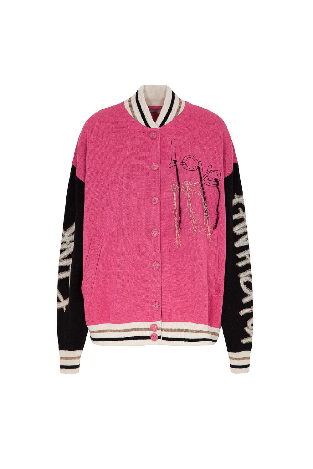 Akep BOMBER AKEP JACQUARD IN PIQUET - CAPSULE "AKEP x PINK PANTER" Saldi
