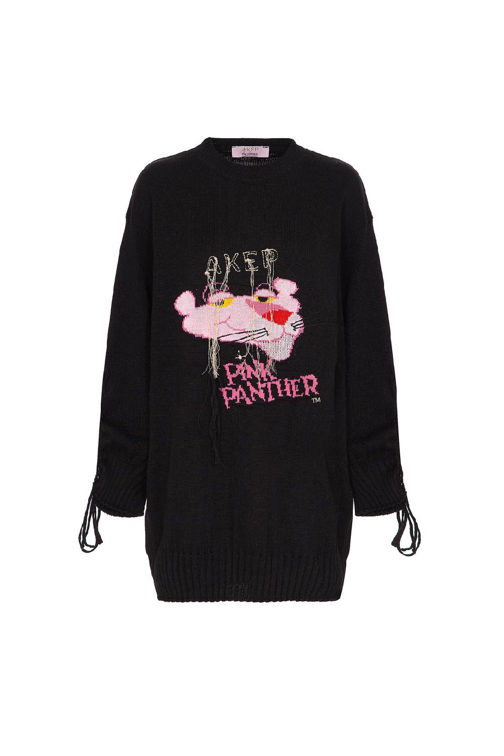 Akep MAXI PULL CON INTARSIO SUL DAVANTI - CAPSULE "AKEP X PINK PANTER" I Più Venduti