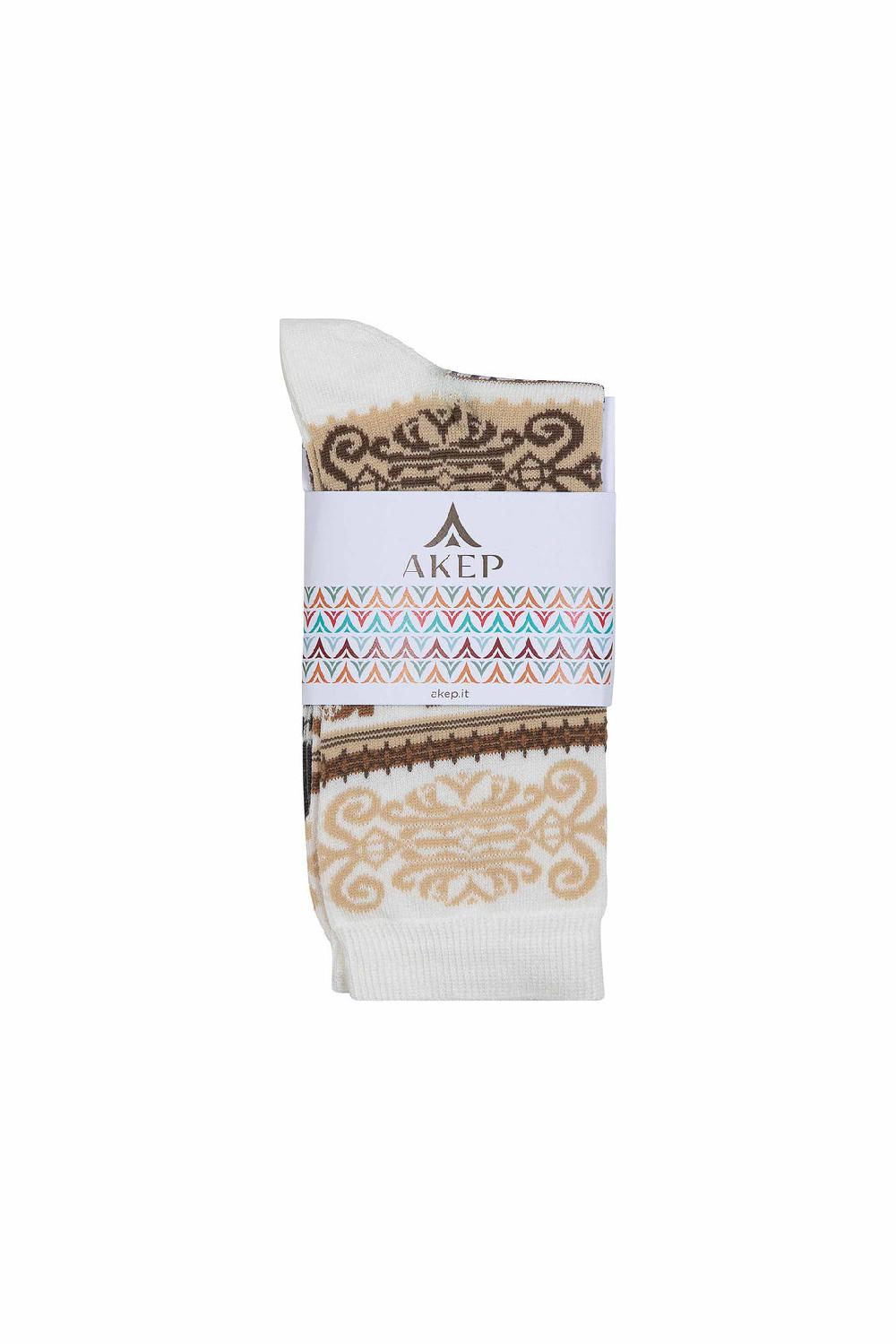 Akep CALZINI CORTI AKEP IN TESSUTO JACQUARD Vendita