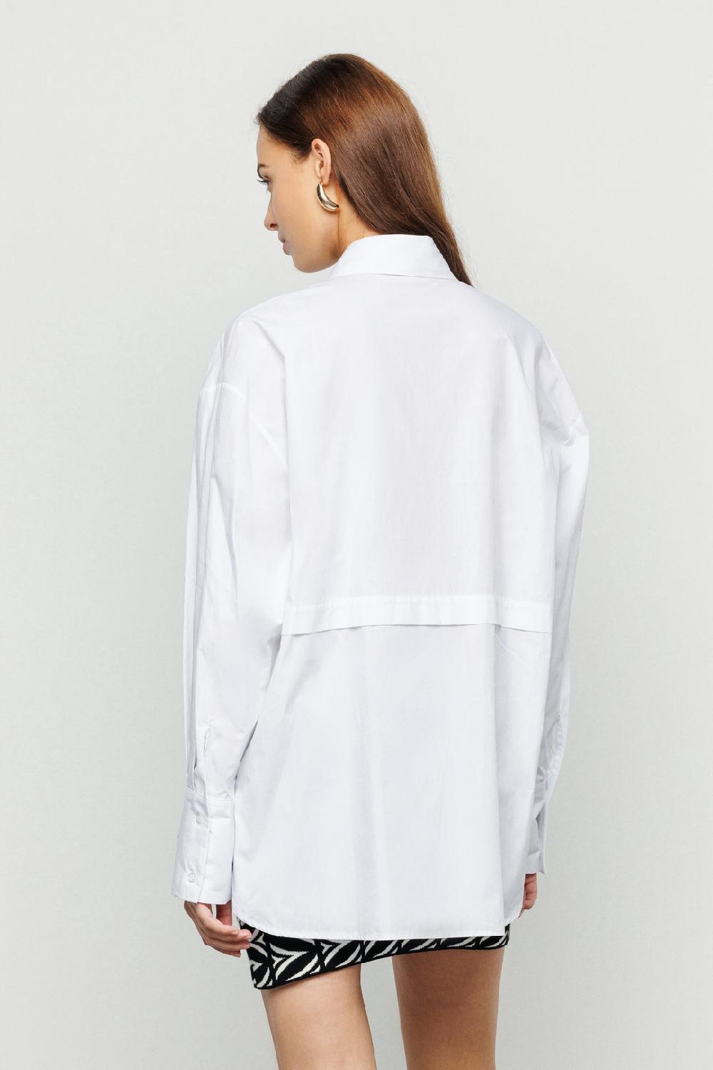 Akep CAMICIA OVERSIZE AKEP CON RICAMO IN COTONE Soddisfazione Garantita
