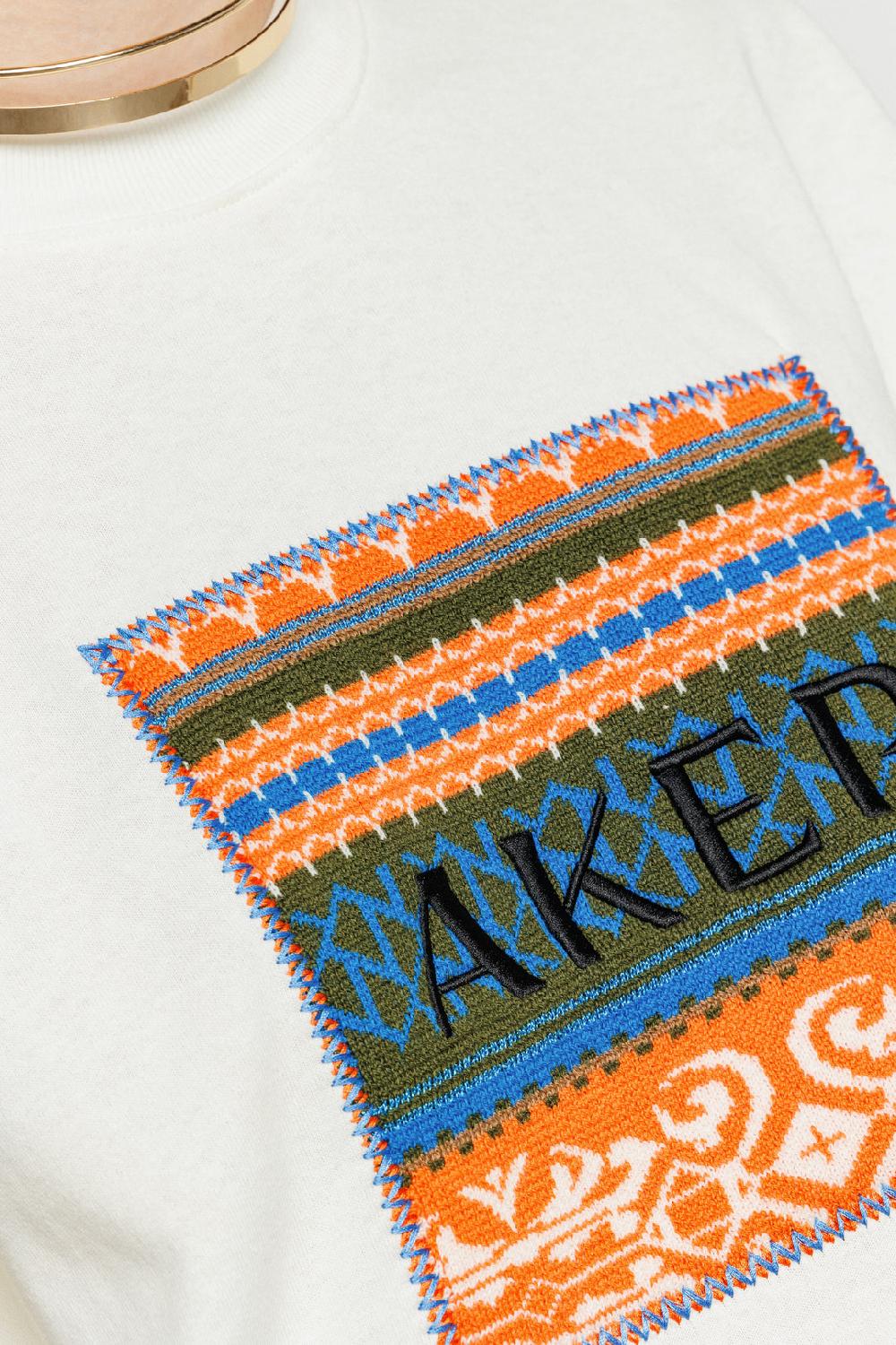 Akep T-SHIRT AKEP OVERSIZE CON APPLICAZIONE JACQUARD SUL DAVANTI Shopping Online