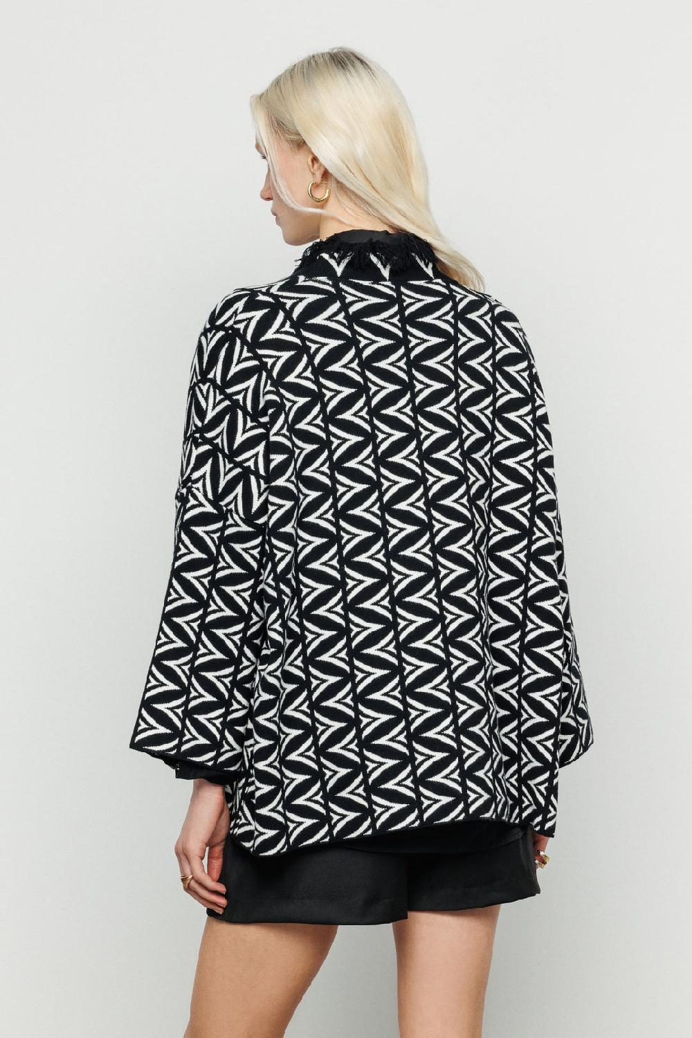Akep CARDIGAN AKEP JACQUARD FANTASIA ALLOVER LOGOMANIA Novità