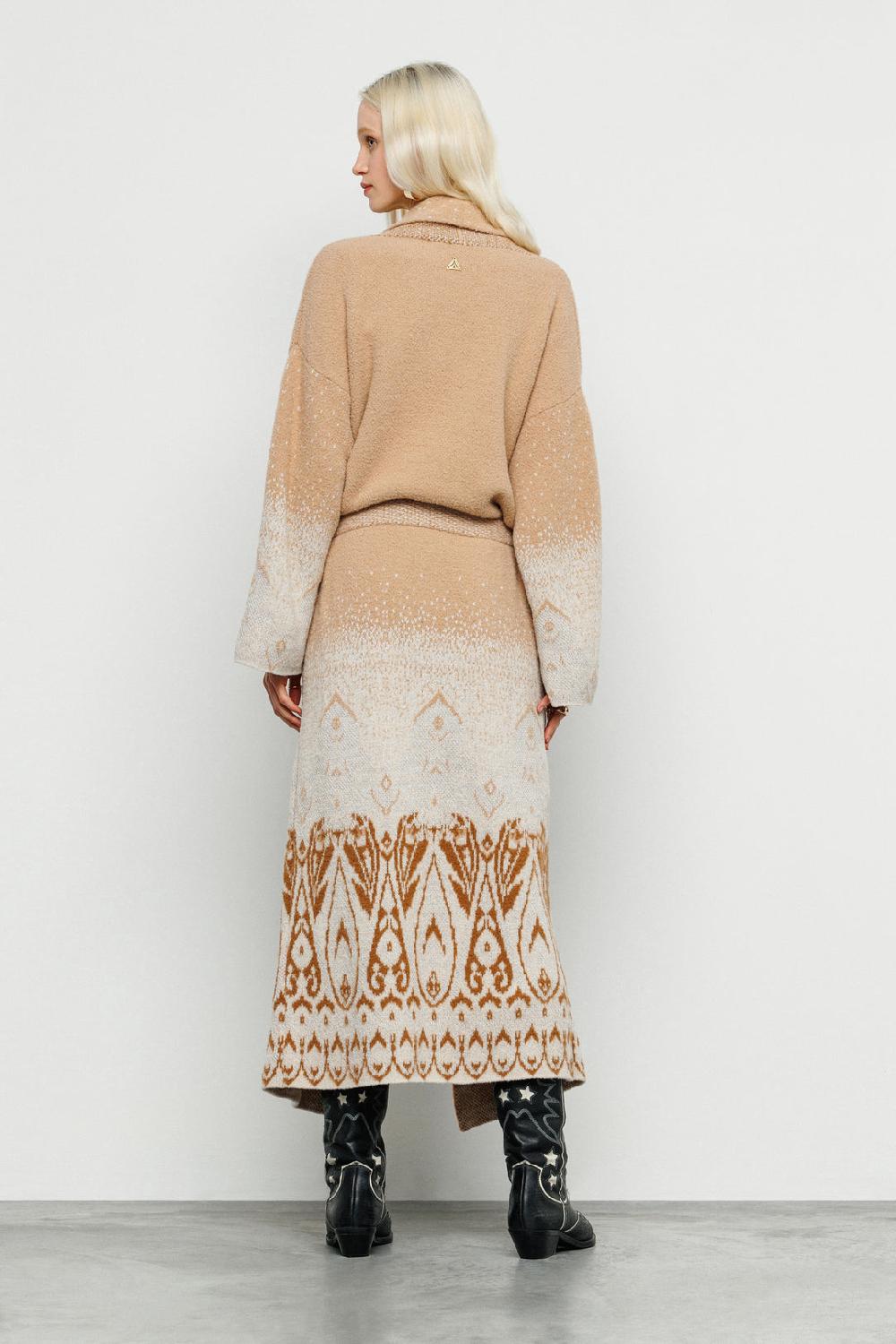 Akep CARDIGAN LUNGO AKEP IN MISTO LANA CON CINTURA Offerta