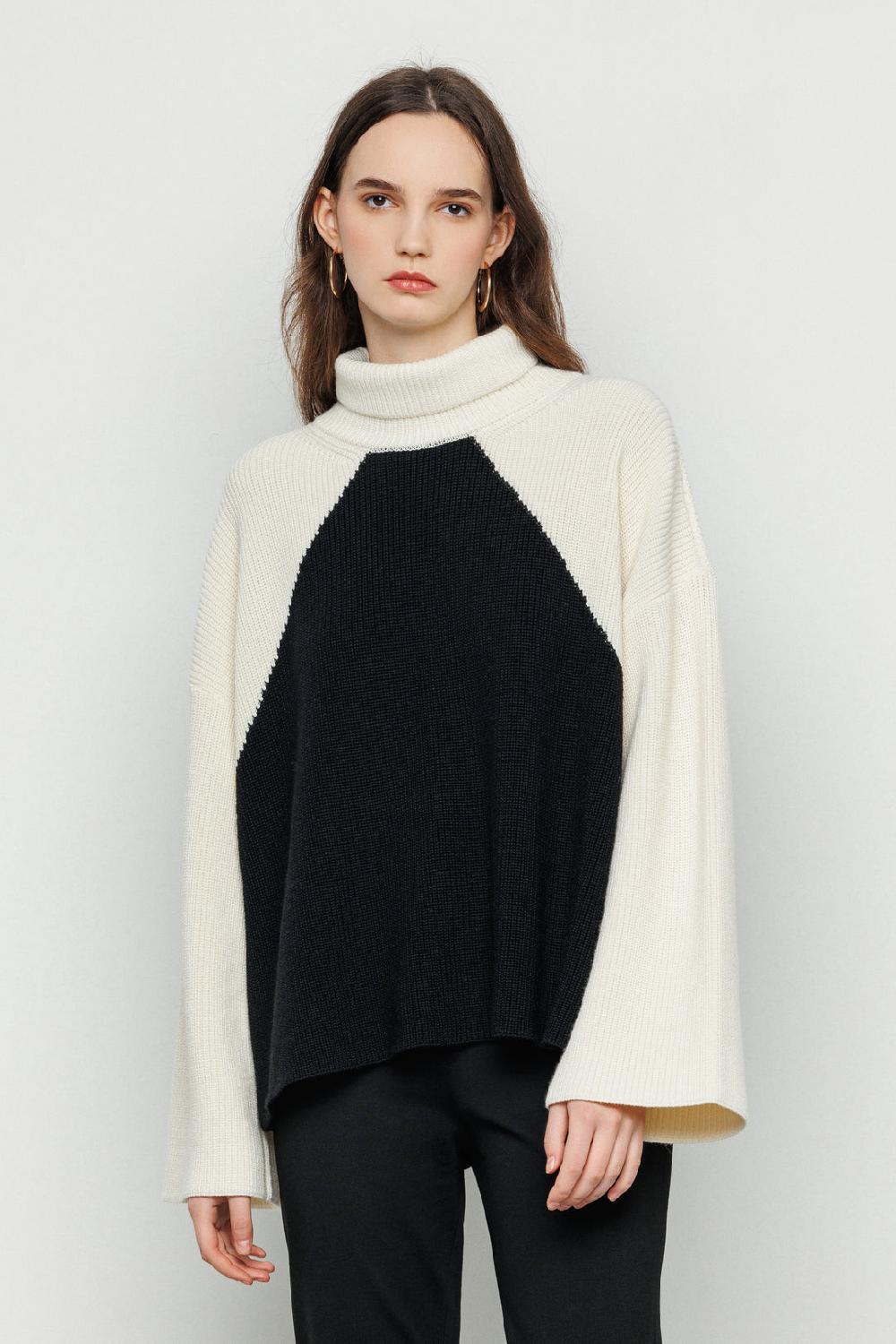 Akep PULLOVER AKEP BICOLOR A COLLO ALTO Convenienza