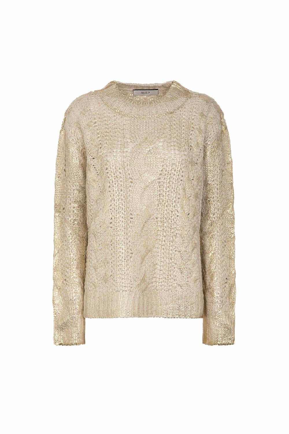 Akep PULLOVER AKEP SCOLLO A V CON PLACCATURA METAL Economico